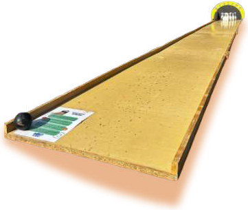 La piste de bowling, longue piste jaune